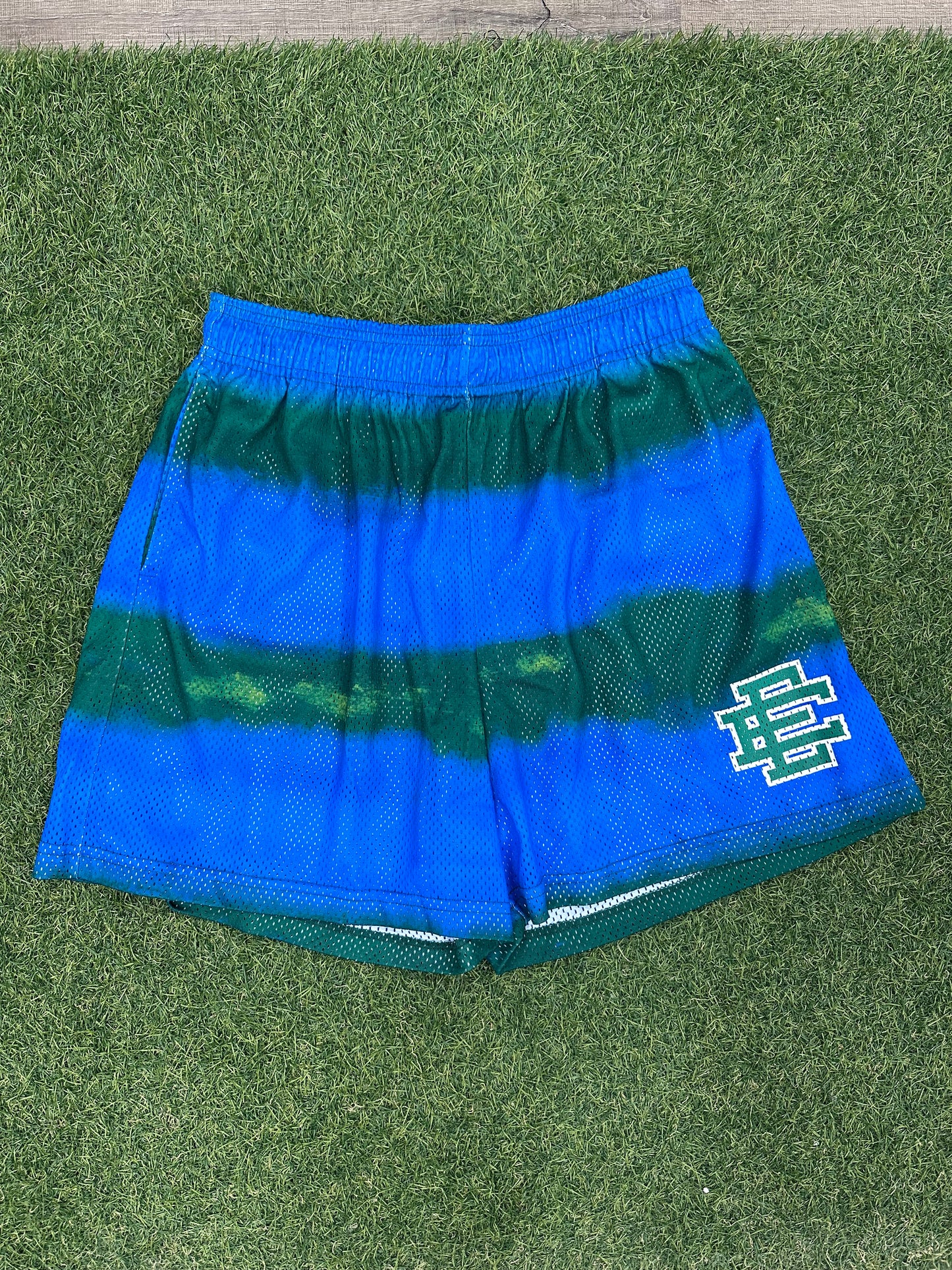 Eric Emanuel EE Short Blue/Green Stripe - Size XL (U)