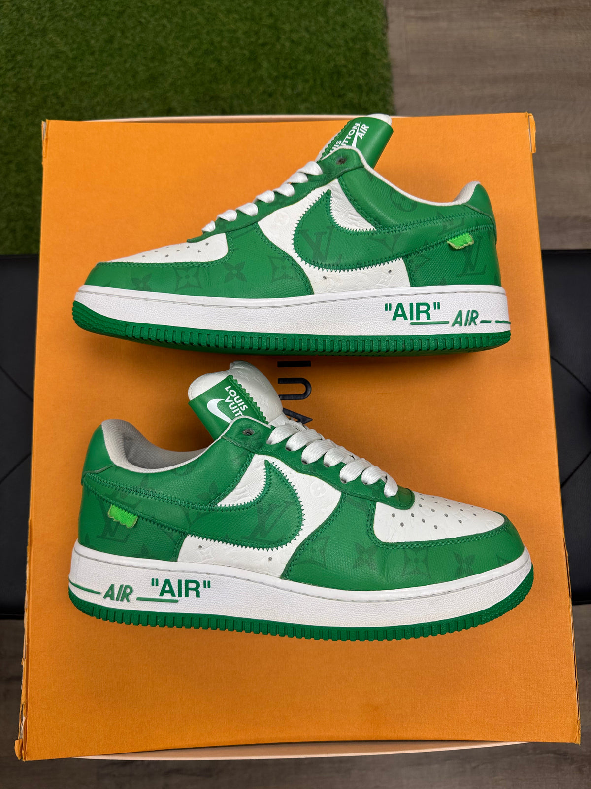 Louis Vuitton Nike Air Force 1 Low By Virgil Abloh White Green
