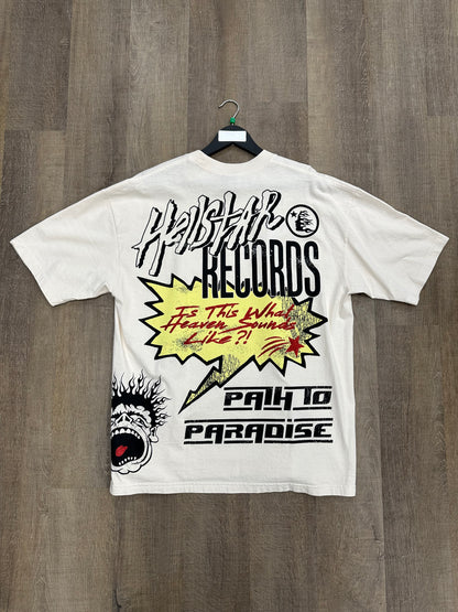 Hellstar Studios Records T-shirt Cream - Size XL (U)
