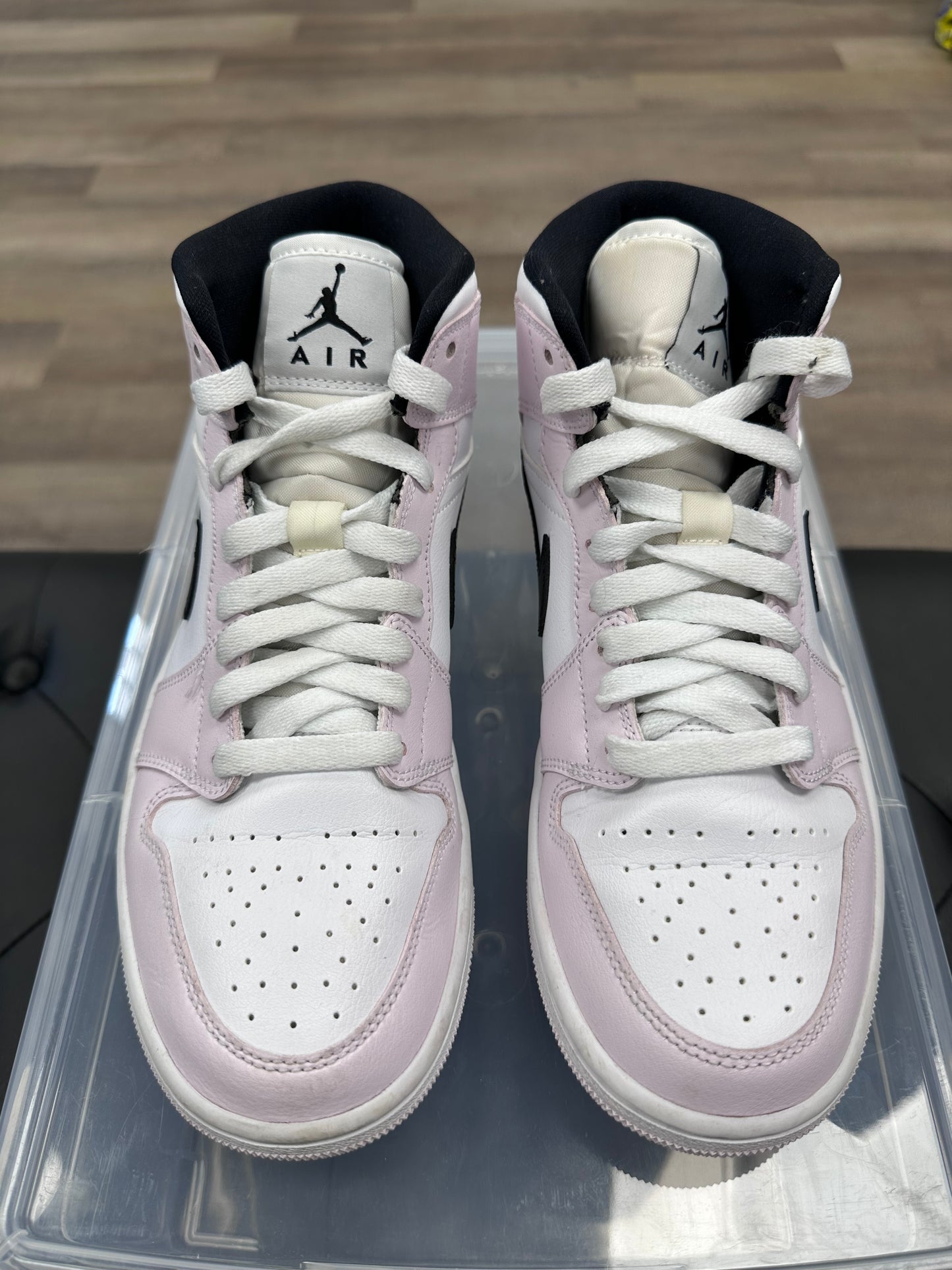 Jordan 1 Mid Barely Rose (Women's) - Size 8 (U)