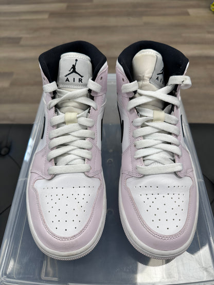 Jordan 1 Mid Barely Rose (Women's) - Size 8 (U)