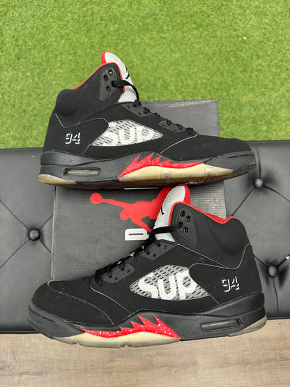 Jordan 5 Retro Supreme Black - Size 10.5 (U)