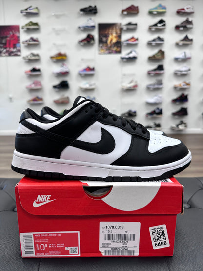 Nike Dunk Low Retro White Black Panda - Size 10.5 (U)
