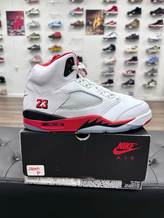 Jordan 5 Retro Fire Red Black Tongue (2025)