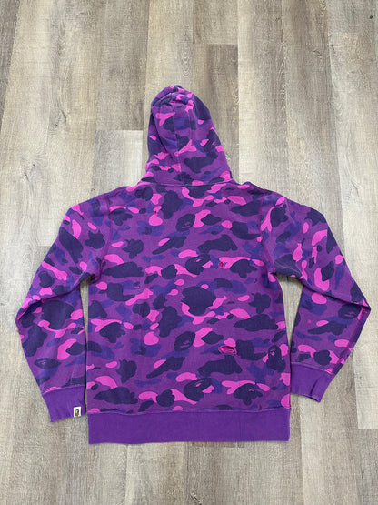 Bape Purple Camo Distressed Hoodie - Mens