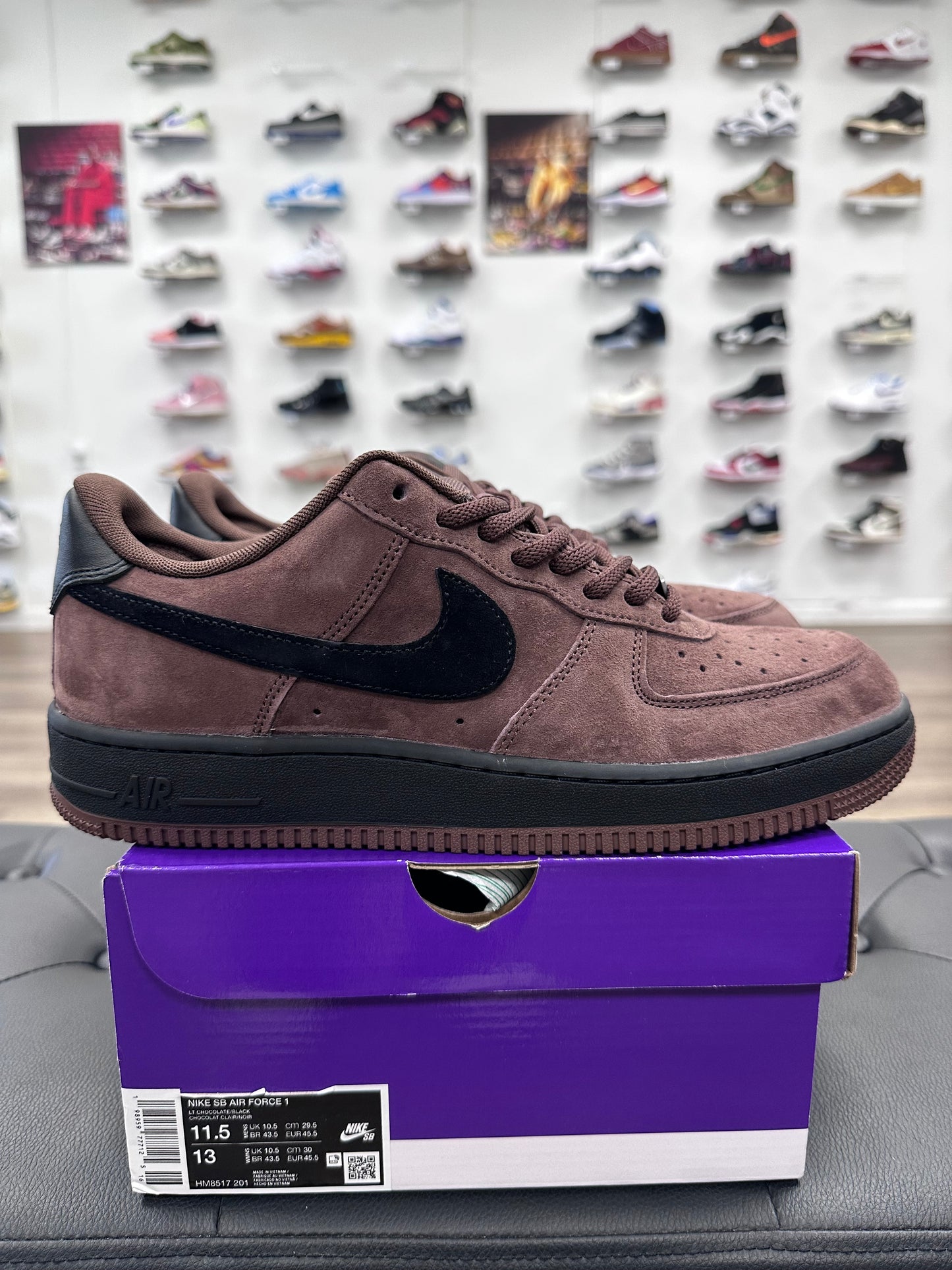 Nike SB Air Force 1 Low Light Chocolate Black - Size 11.5