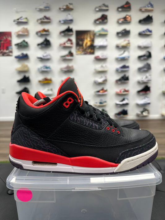 Jordan 3 Retro Crimson - Size 8.5 (U)
