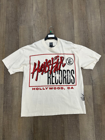 Hellstar Studios Records T-shirt Cream - Size XL (U)