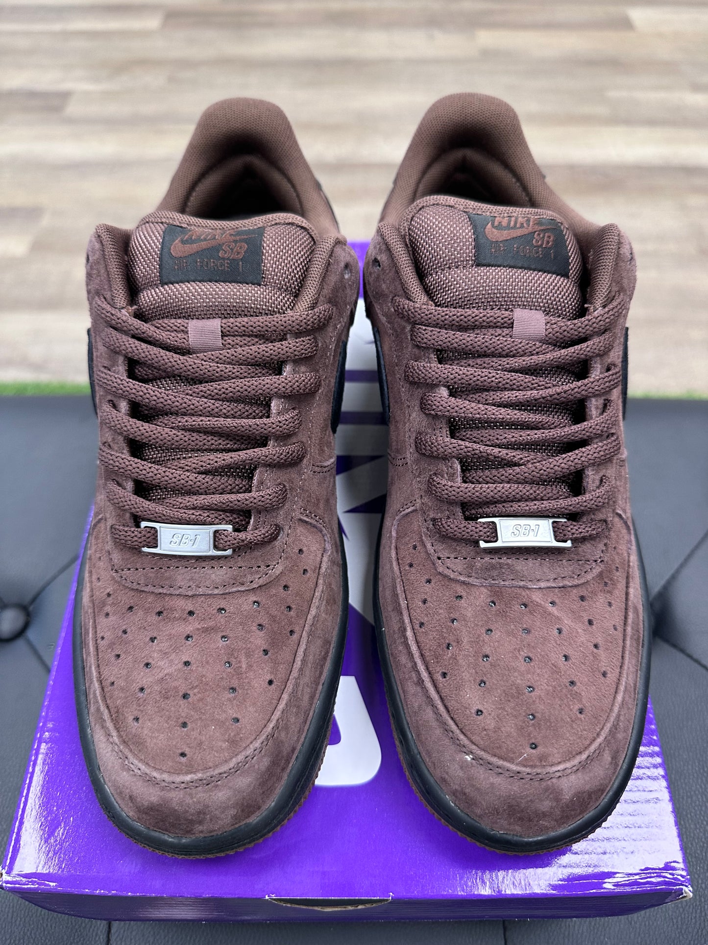 Nike SB Air Force 1 Low Light Chocolate Black - Size 9.5
