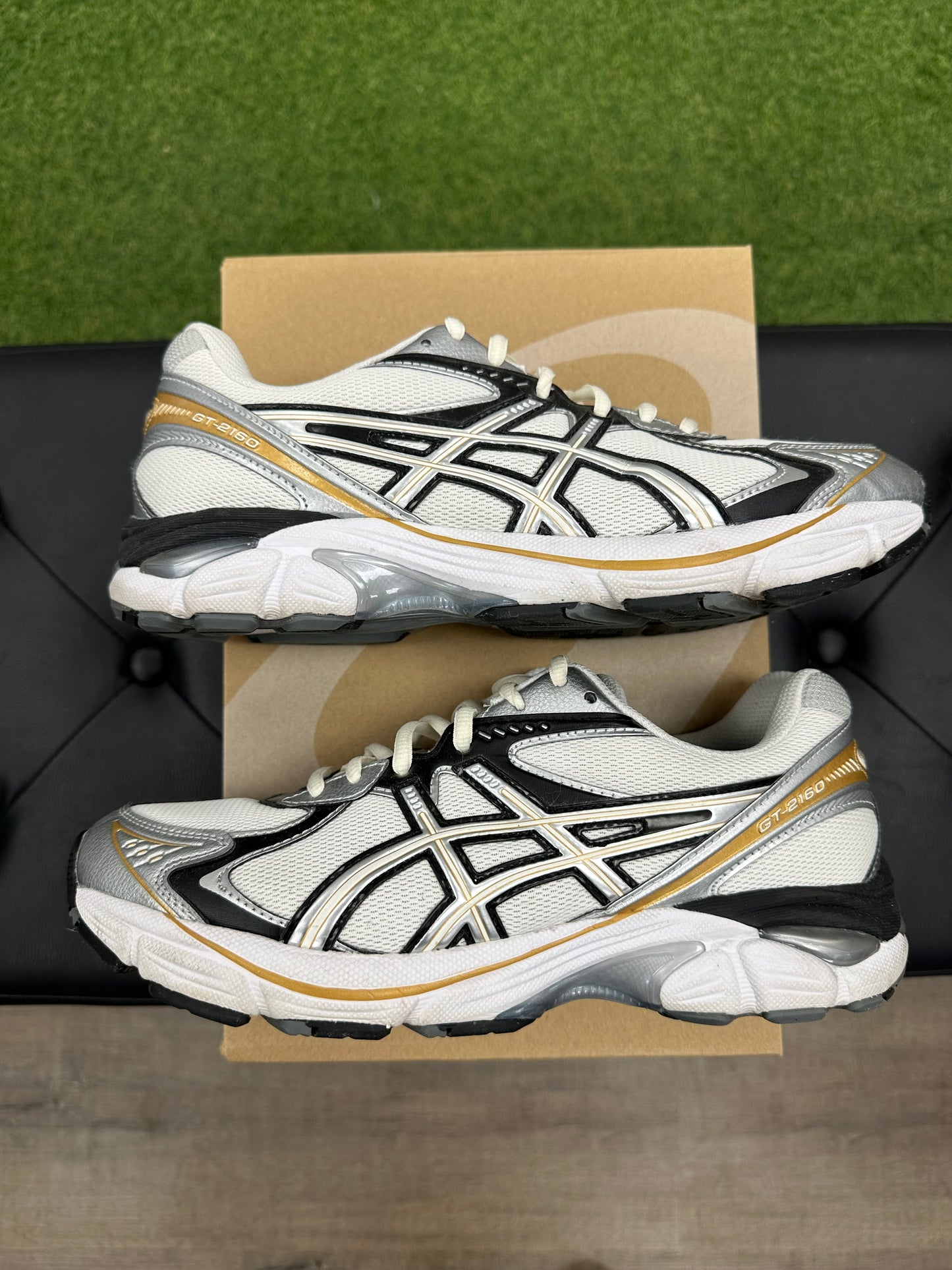 ASICS GT-2160 Cream Pure Silver Gold - Size 8.5 (U)