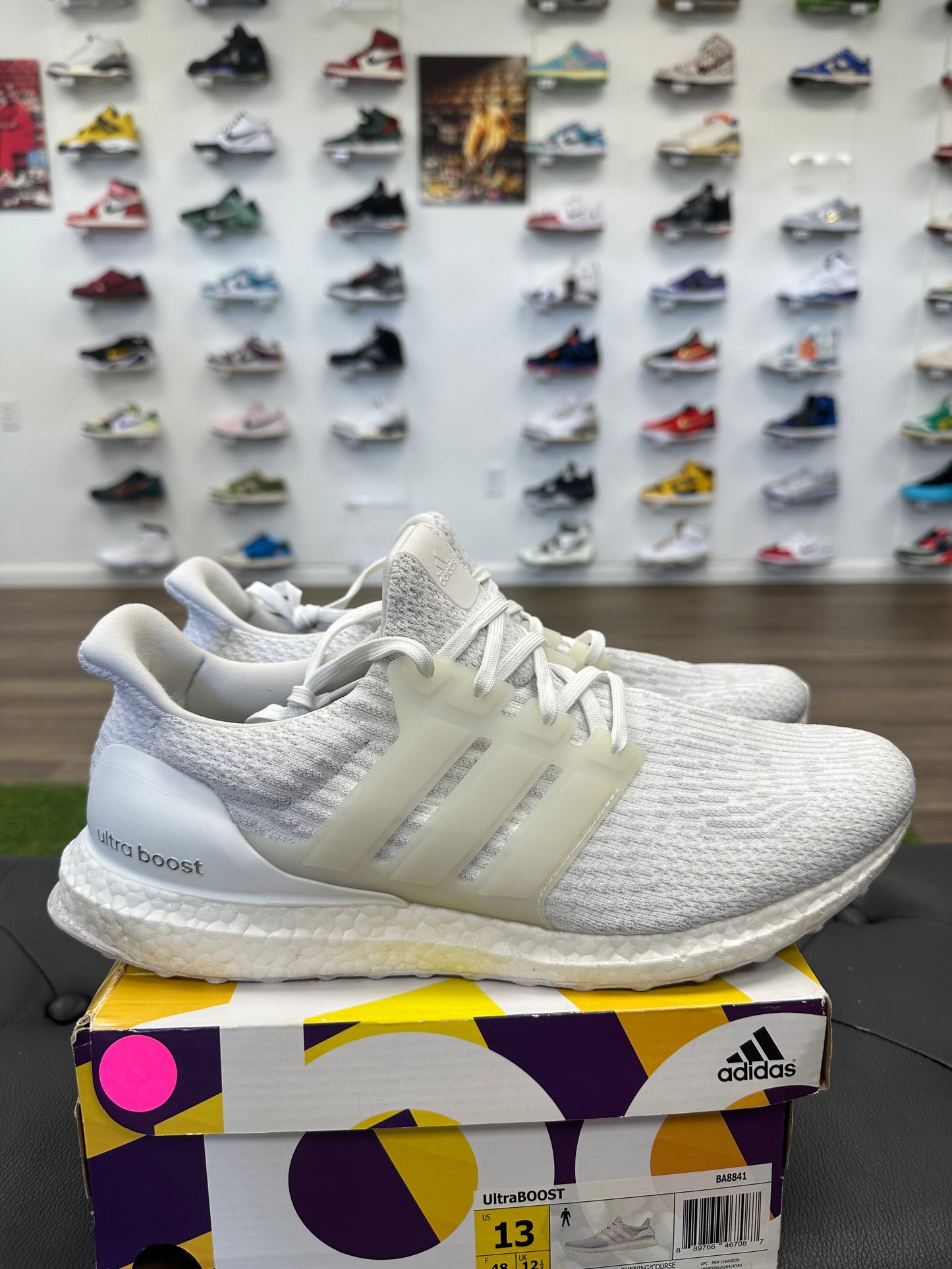adidas Ultra Boost 3.0 Triple White - Mens (U13)
