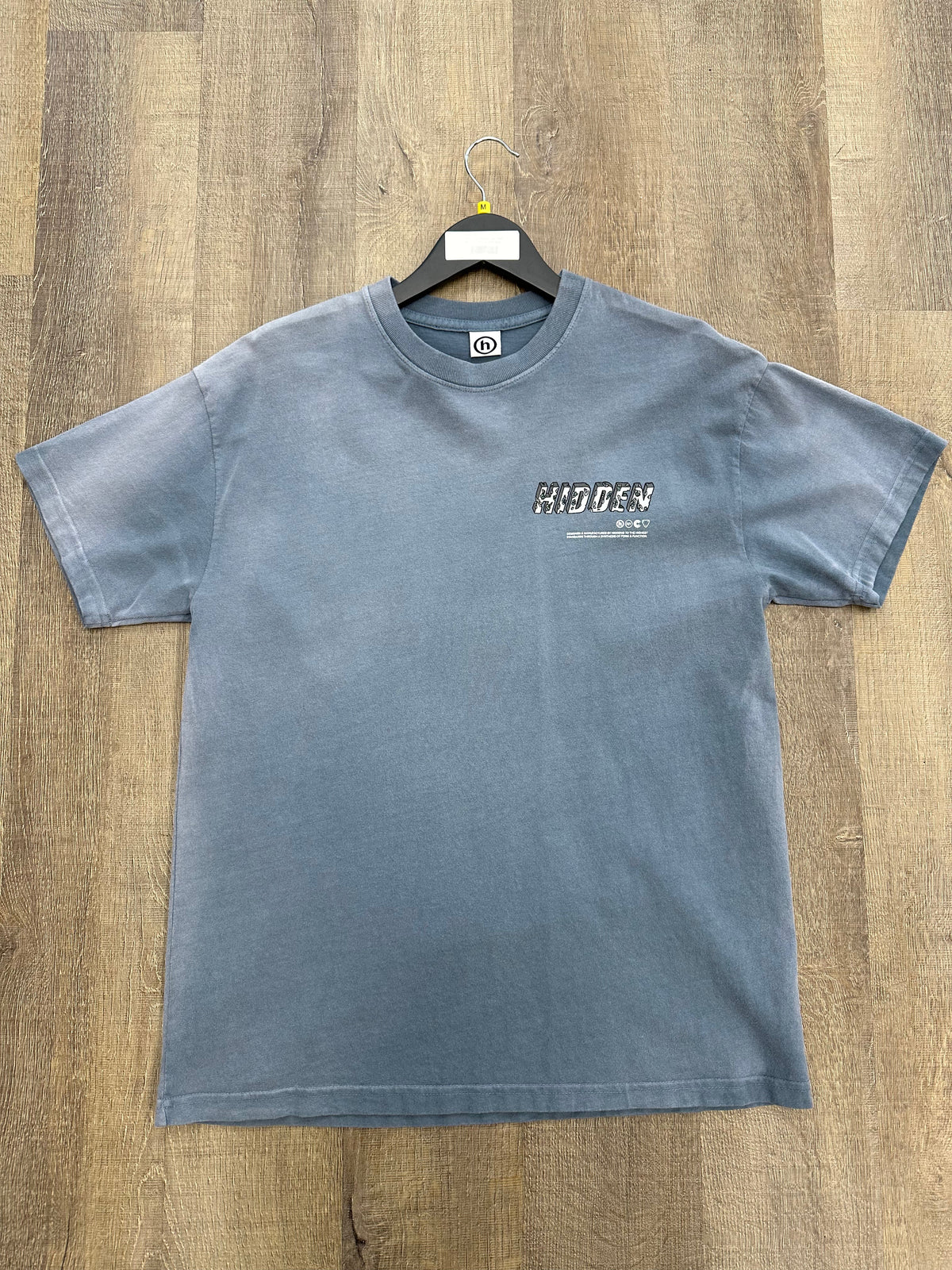 Hidden x Daniel Arsham Eroded H Logo Tee Blue