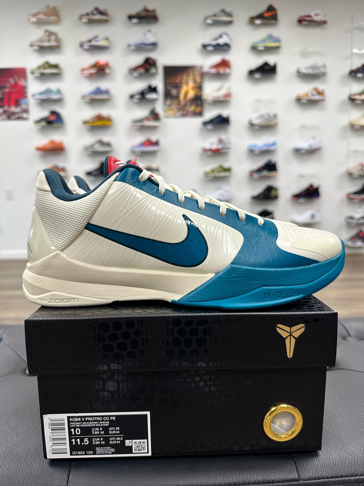 Nike Kobe 5 Protro Caitlin Clark Coconut Milk Spruce - Size 10
