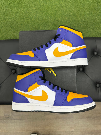Jordan 1 Mid Lakers (2022) - Size 10