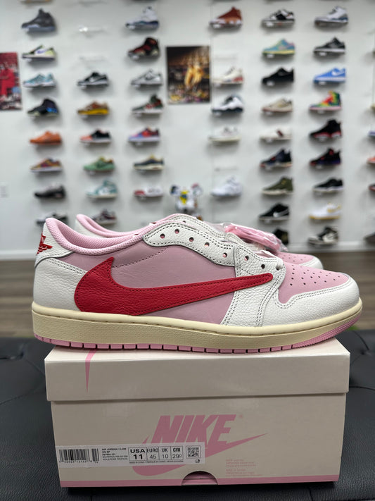 Jordan 1 Retro Low OG SP Travis Scott Sail Tropical Pink - Size 11