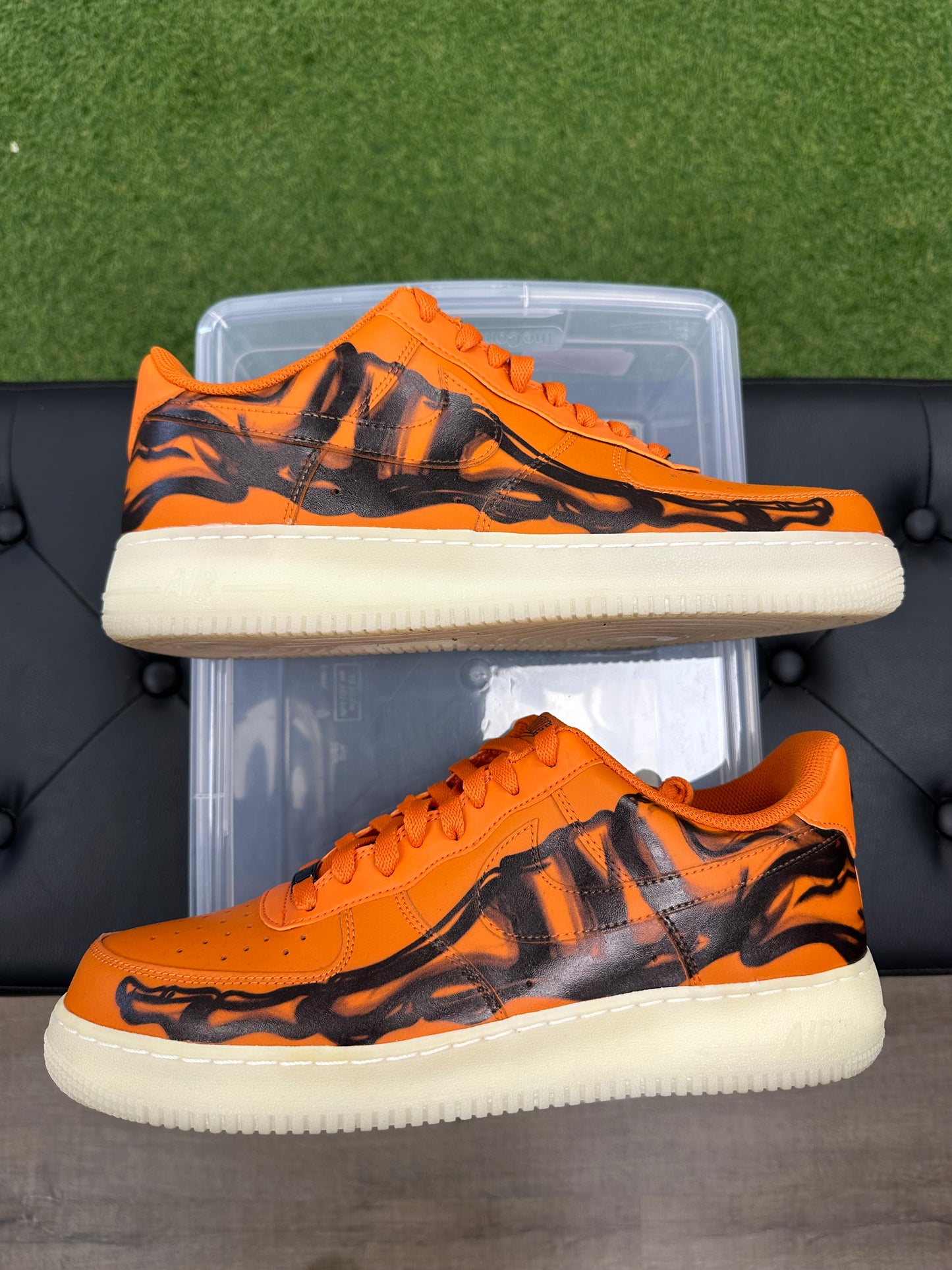 Nike Air Force 1 Low Orange Skeleton Halloween (2020) - Size 11.5 (U)