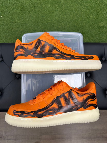 Nike Air Force 1 Low Orange Skeleton Halloween (2020) - Size 11.5 (U)