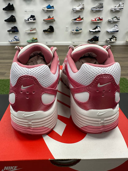 Nike P-6000 White Silt Red Peony (Women's) - Size 10