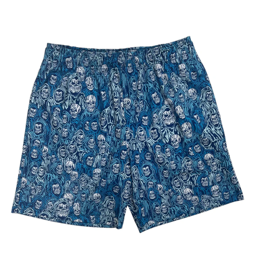 Warren Lotas Blue Reaper Camo Mesh Shorts