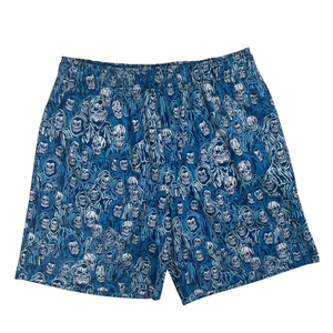 Warren Lotas Blue Reaper Camo Mesh Shorts