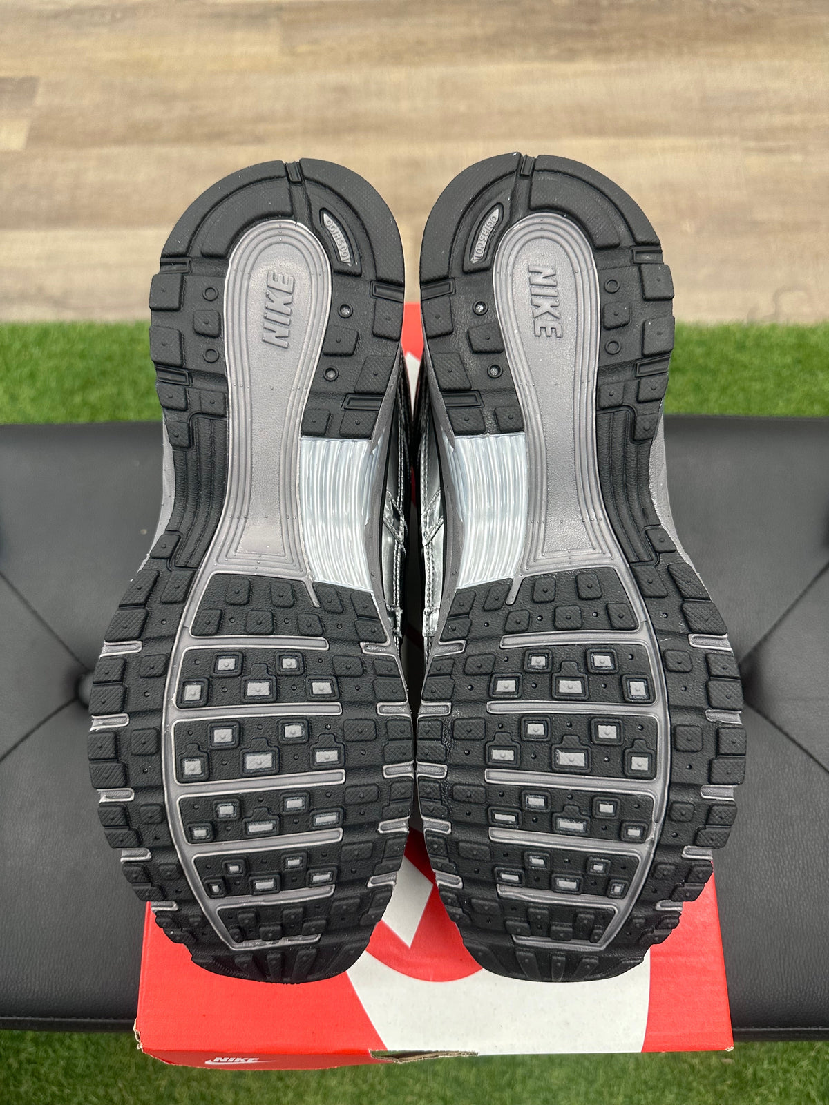 Nike P-6000 White Metallic Silver Flat Silver Black