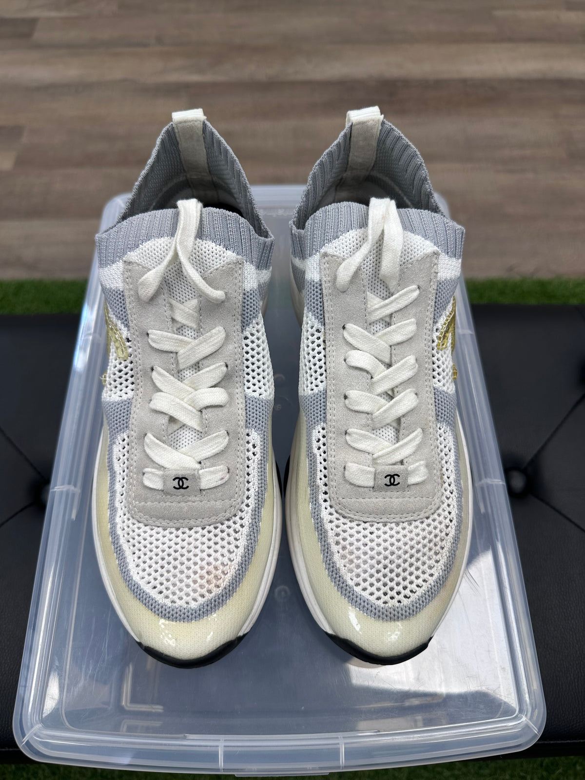 Chanel CC Logo Mesh Sneaker Light Pink