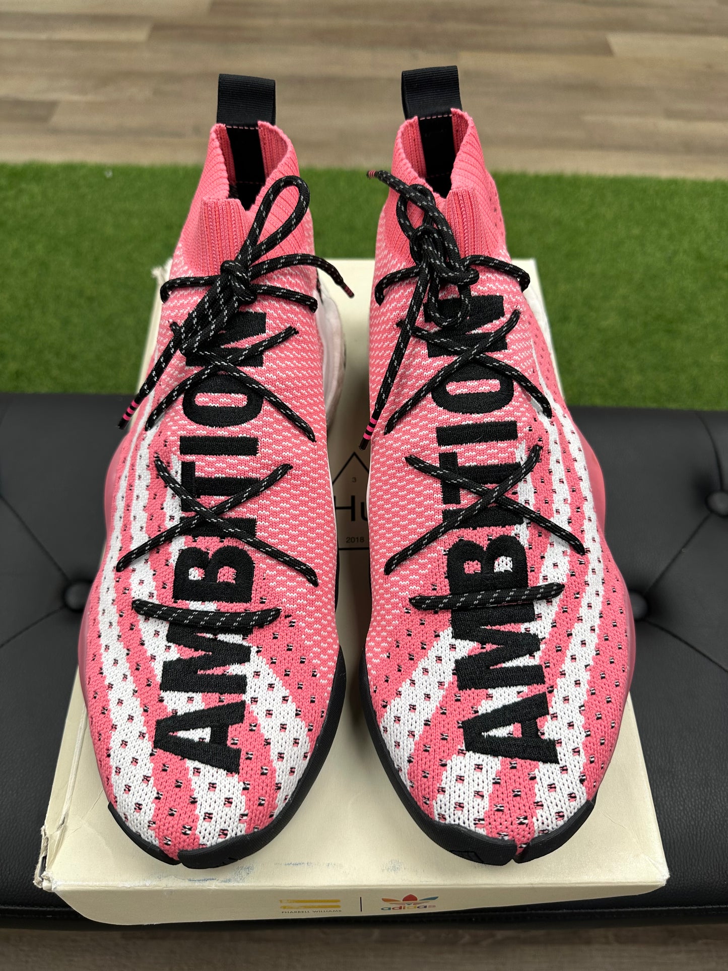 adidas Crazy BYW LVL X Pharrell Ambition Pink - Size 12 (U)