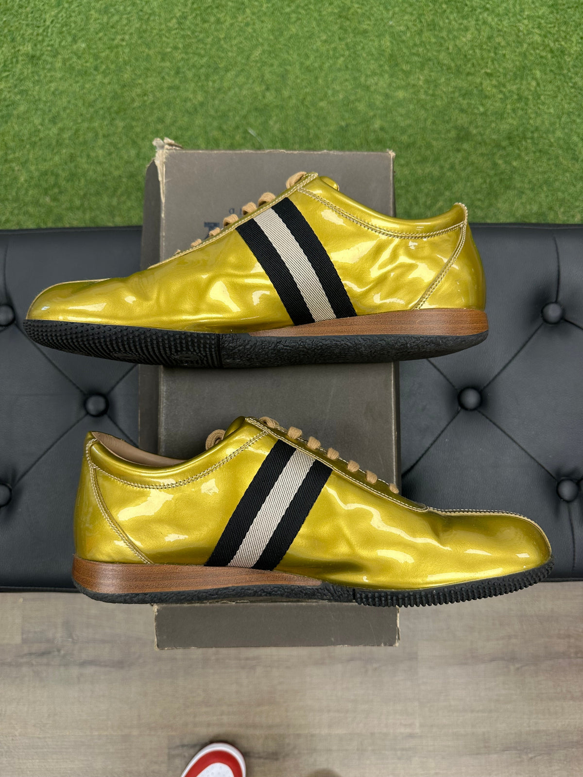 Bally Scotty Rubber Sandal Gold Black