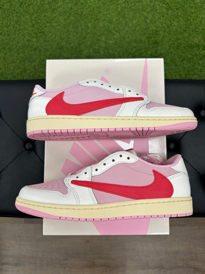 Jordan 1 Retro Low OG SP Travis Scott Sail Tropical Pink - Size 10