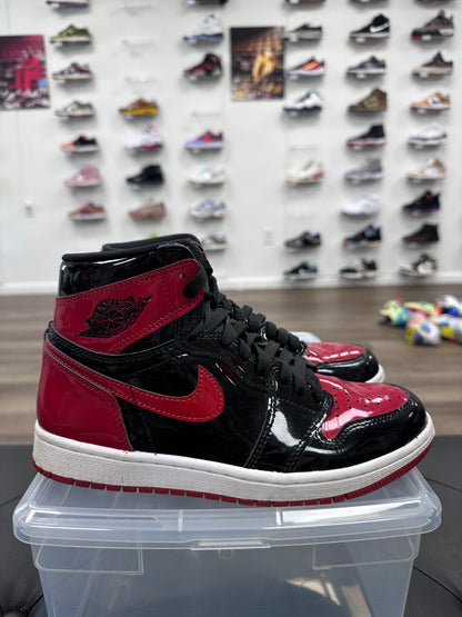 Jordan 1 Retro High OG Patent Bred (GS) - Size 7Y (U)