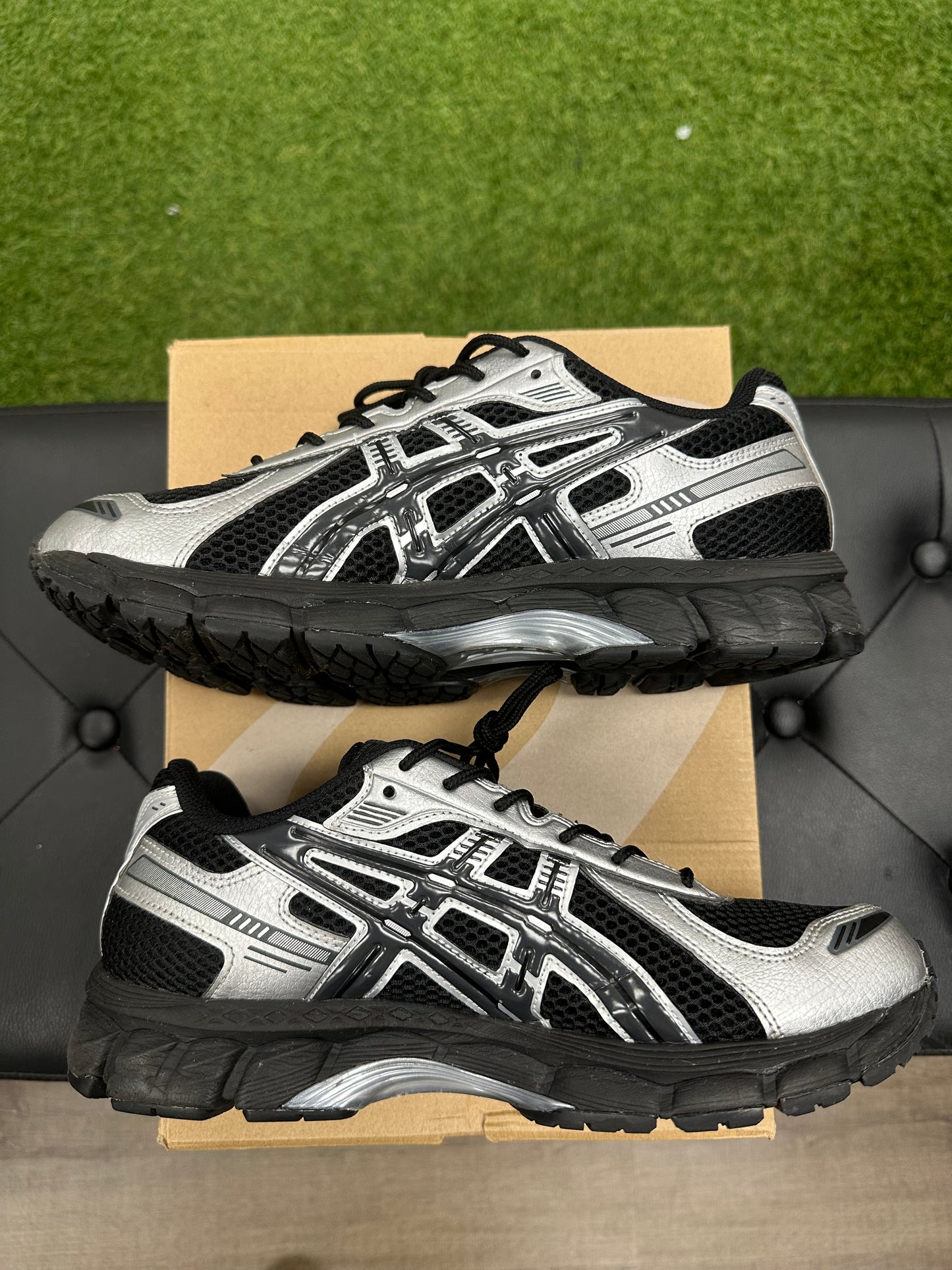 ASICS Gel-Kayano 12.1 Black Pure Silver - Mens (U8.5)