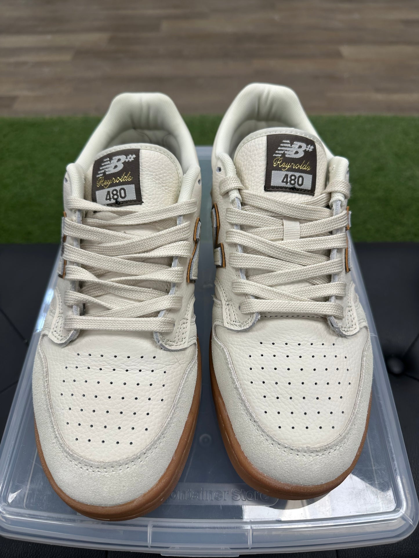 New Balance Numeric 480 Sea Salt Brown Gum - Mens (U10) (2)