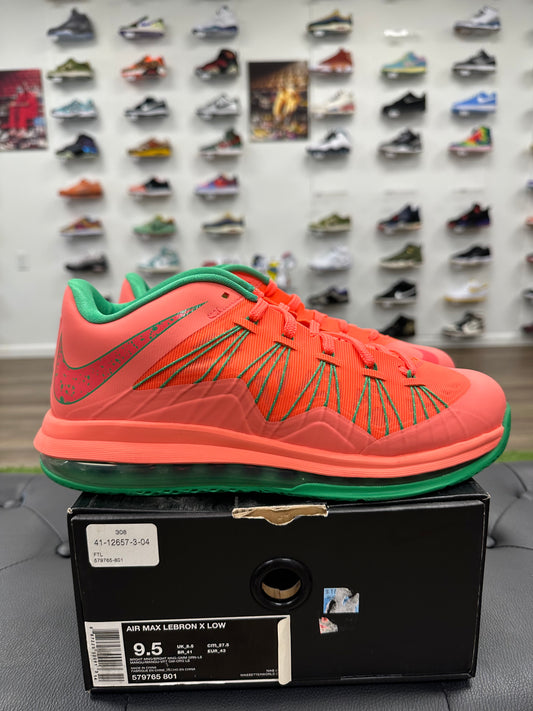 Nike LeBron X Low Watermelon - Size 9.5