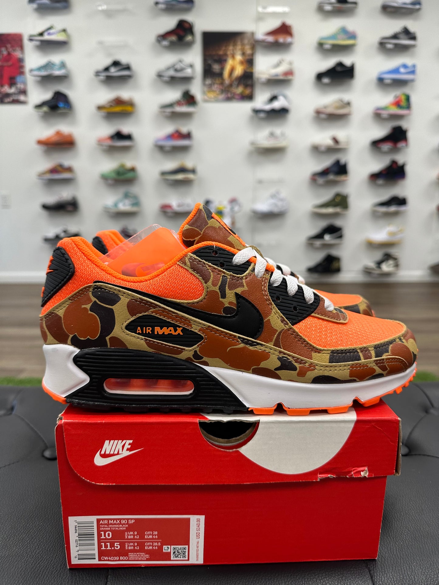 Nike Air Max 90 Duck Camo Orange - Size 10