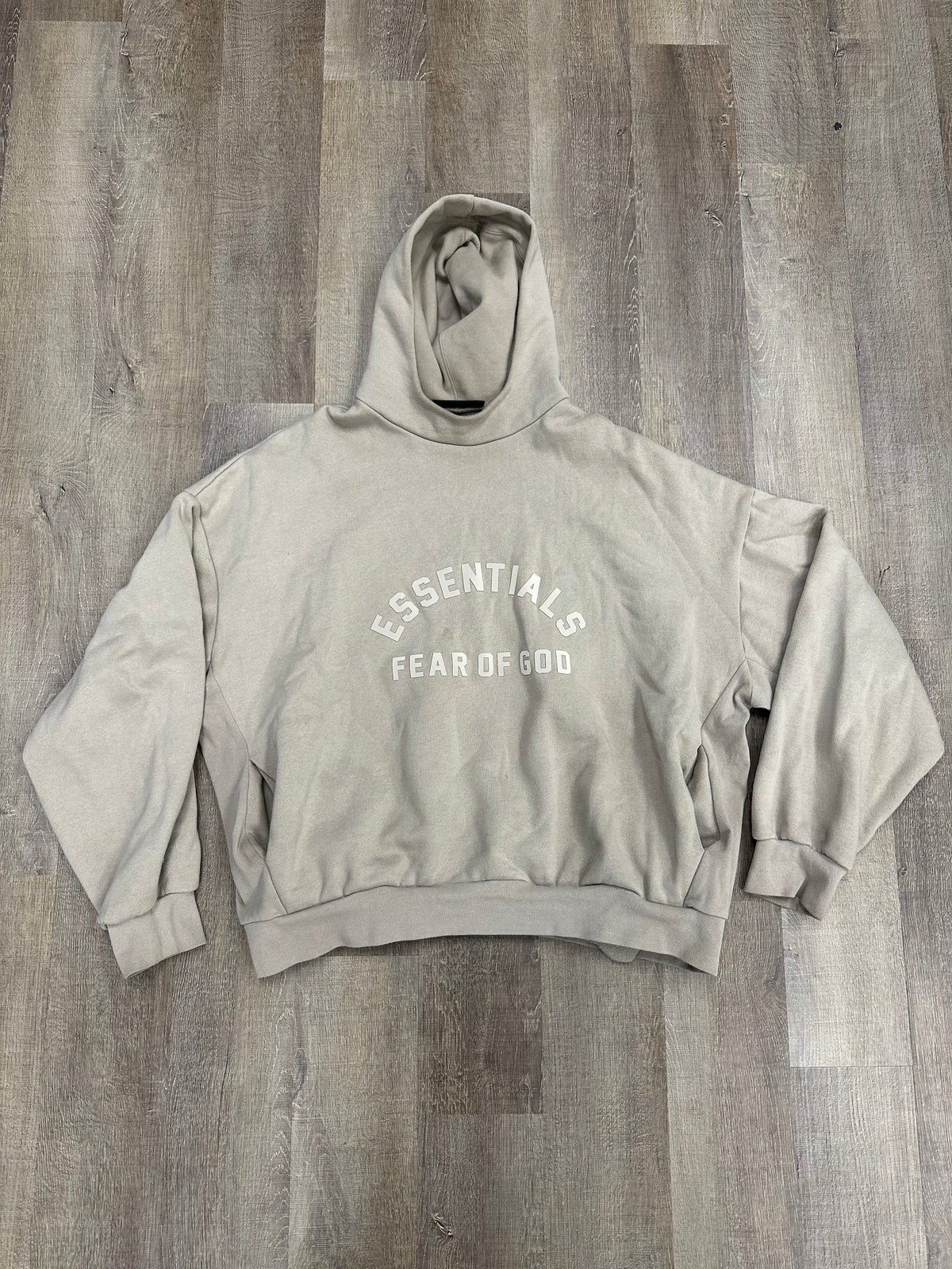 Fear of God Essentials Beige Hoodie