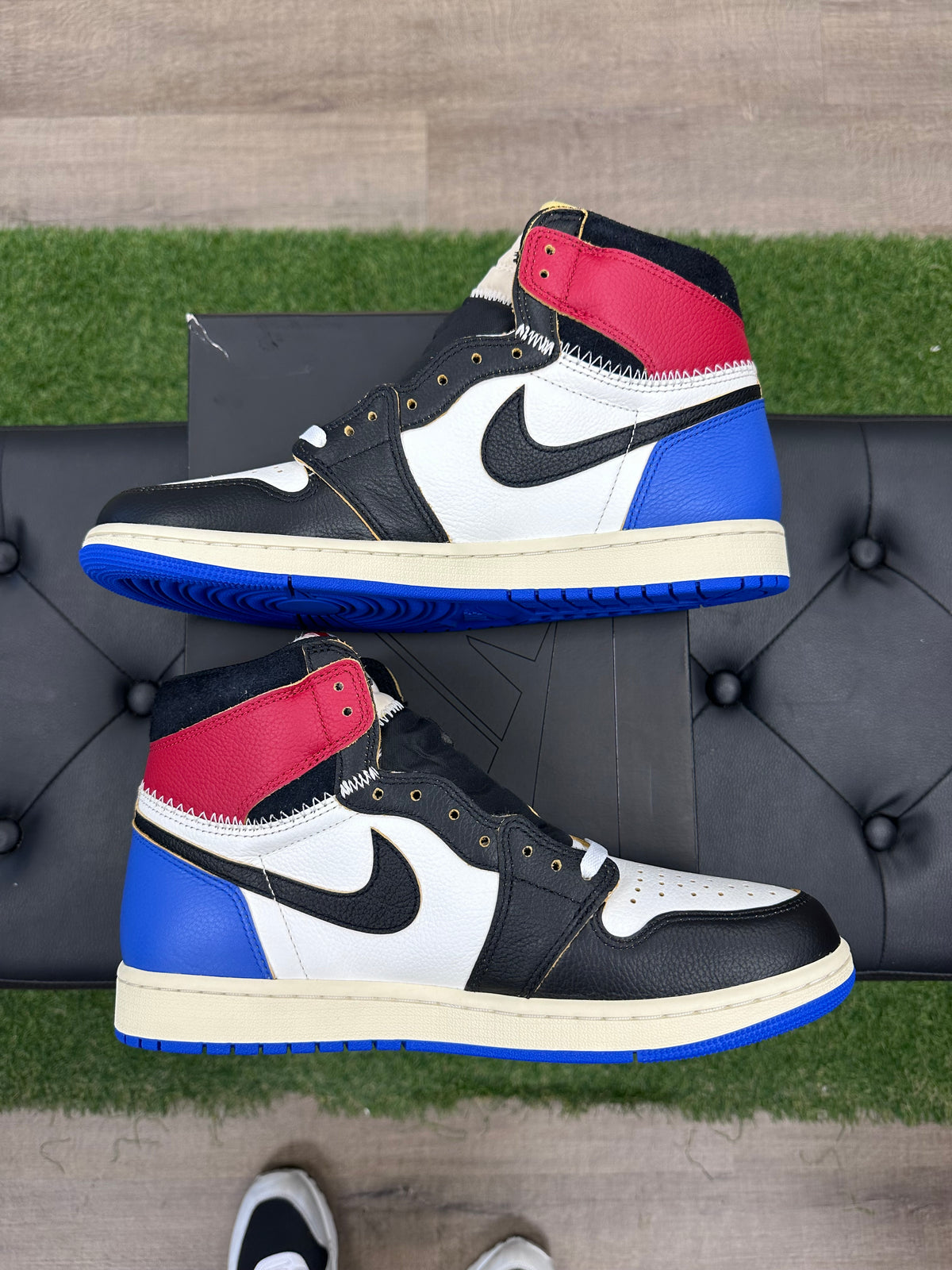 Jordan 1 Retro High OG SP Fragment x Union LA Varsity Red Sport Royal - Size 11