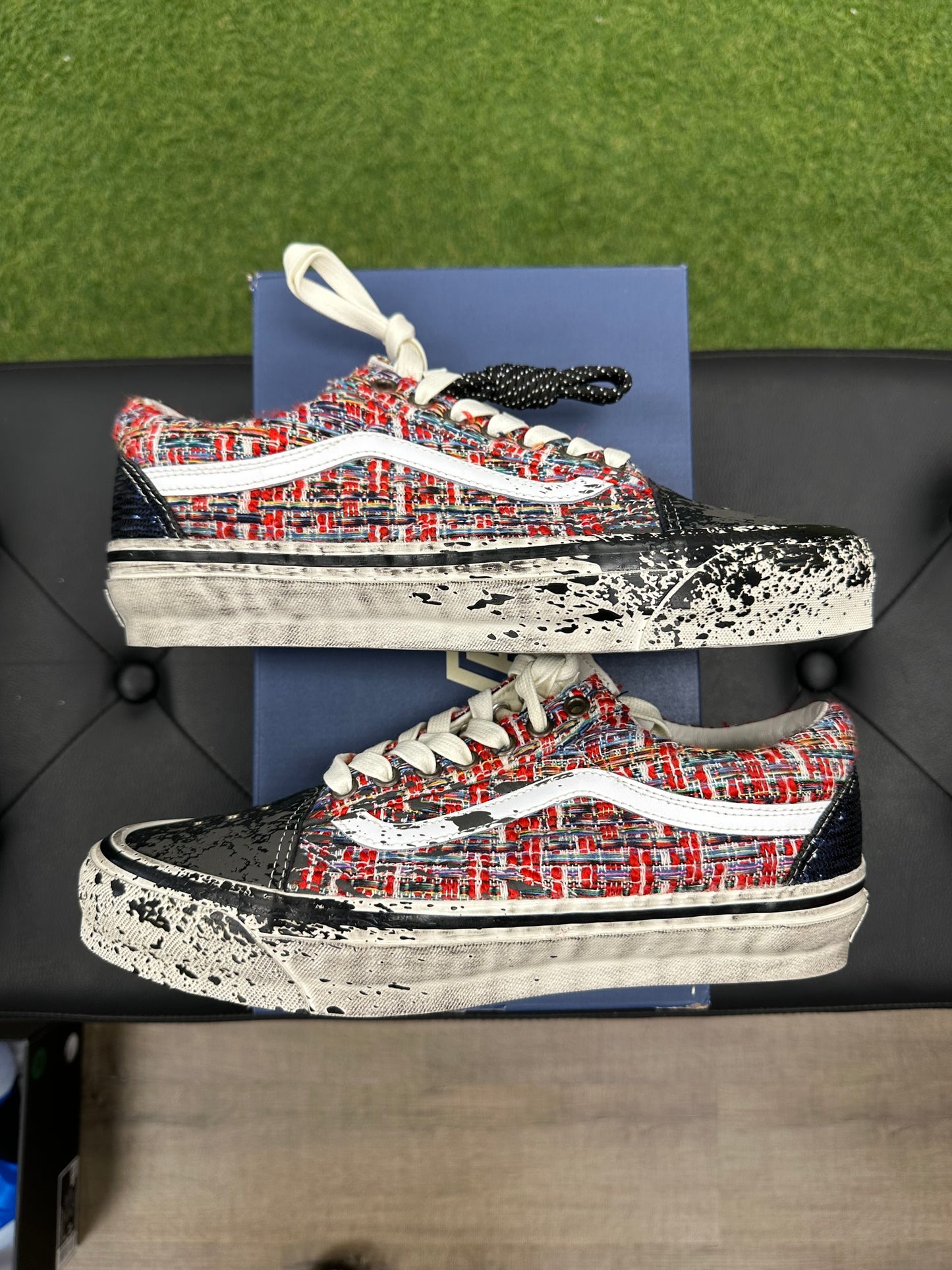 Vans Premium Old Skool Charms Red Black - Size 8