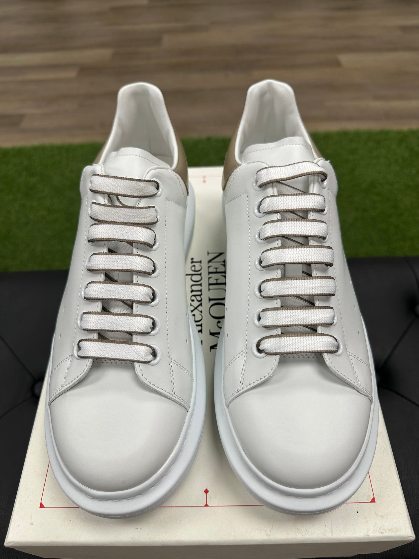 Alexander McQueen Oversized New Tech Calf White Stone - Size 10