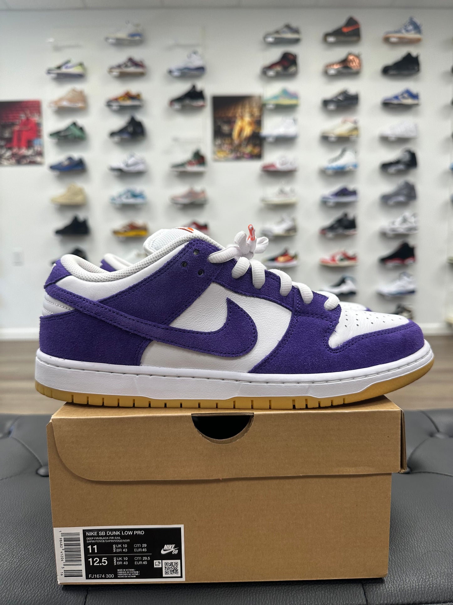 Nike SB Dunk Low Pro ISO Orange Label Court Purple - Size 11 (U)