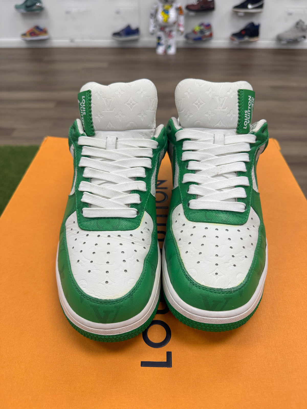 Louis Vuitton Nike Air Force 1 Low By Virgil Abloh White Green