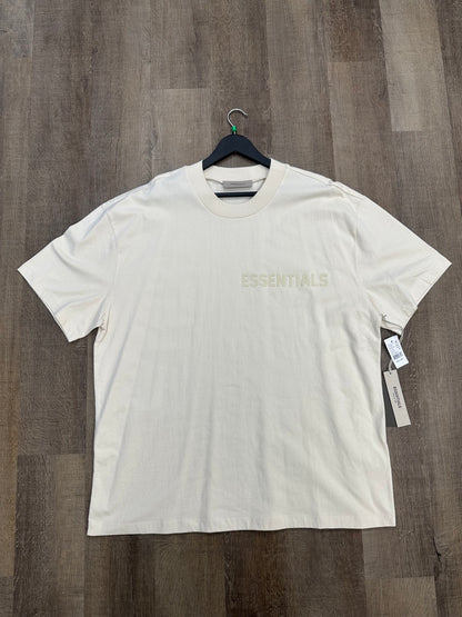 Fear of God Essentials Short-Sleeve Tee Eggshell - Size XL