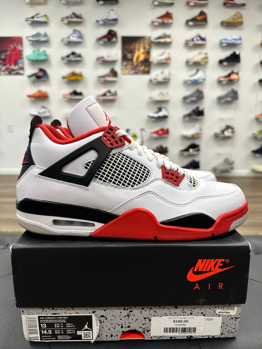 Jordan 4 Retro Fire Red (2020) - Size 13 (U)