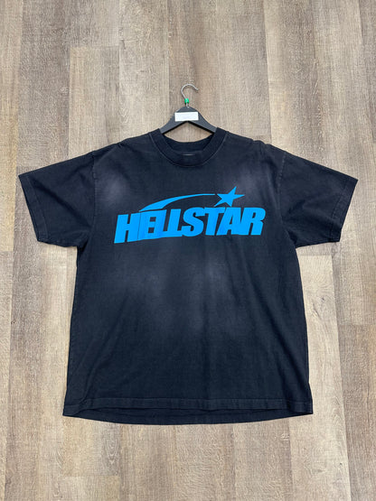 Hellstar Classic Print Tee Black/Blue - Size XL