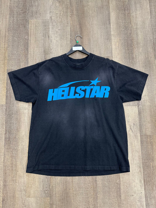 Hellstar Classic Print Tee Black/Blue - Size XL