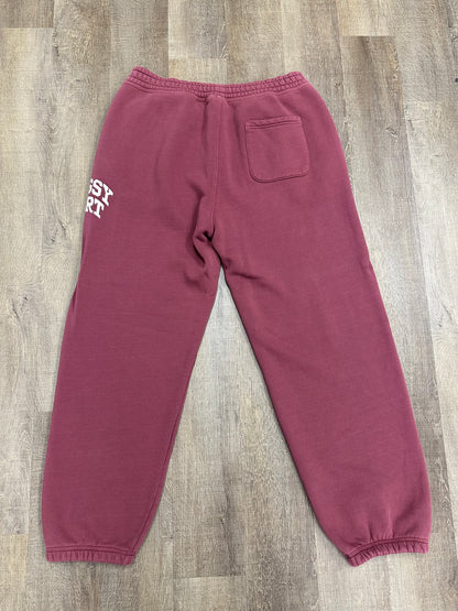 Stussy Sport Crackle Fleece Sweatpant Burgundy - Mens