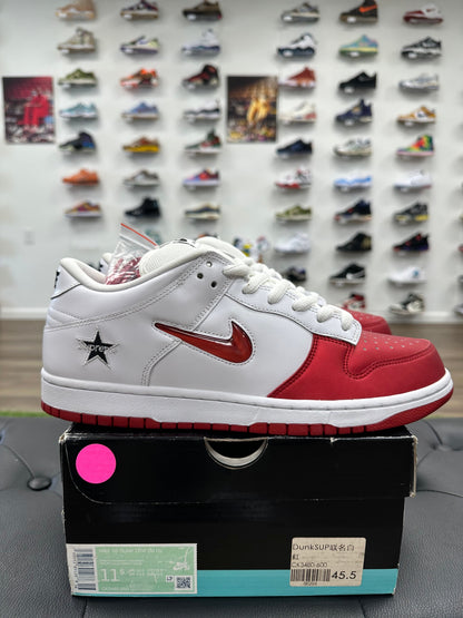 Nike SB Dunk Low Supreme Jewel Swoosh Red