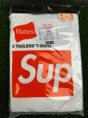 Supreme Hanes Tagless Tee (3 Pack) White - Medium
