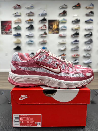 Nike P-6000 White Silt Red Peony (Women's) - Size 10