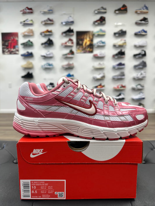 Nike P-6000 White Silt Red Peony (Women's) - Size 10