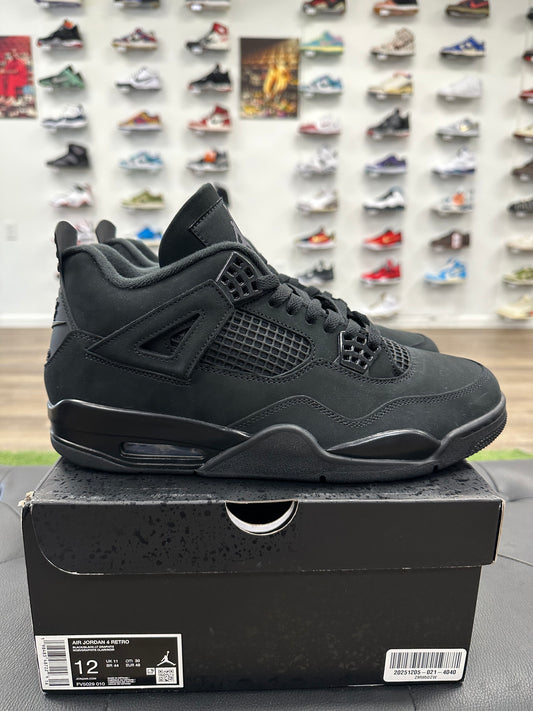 Jordan 4 Retro Black Cat (2025) - Size 12